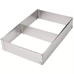 Opaska do ciasta h-5cm 27,5x18,5cm do 52,4x34cm regulowana KH-1907